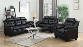Finley Collection 506551 Black Sofa & Loveseat Set